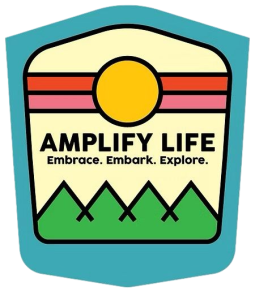 Amplify Life badge logo: Embrace. Embark. Explore.
